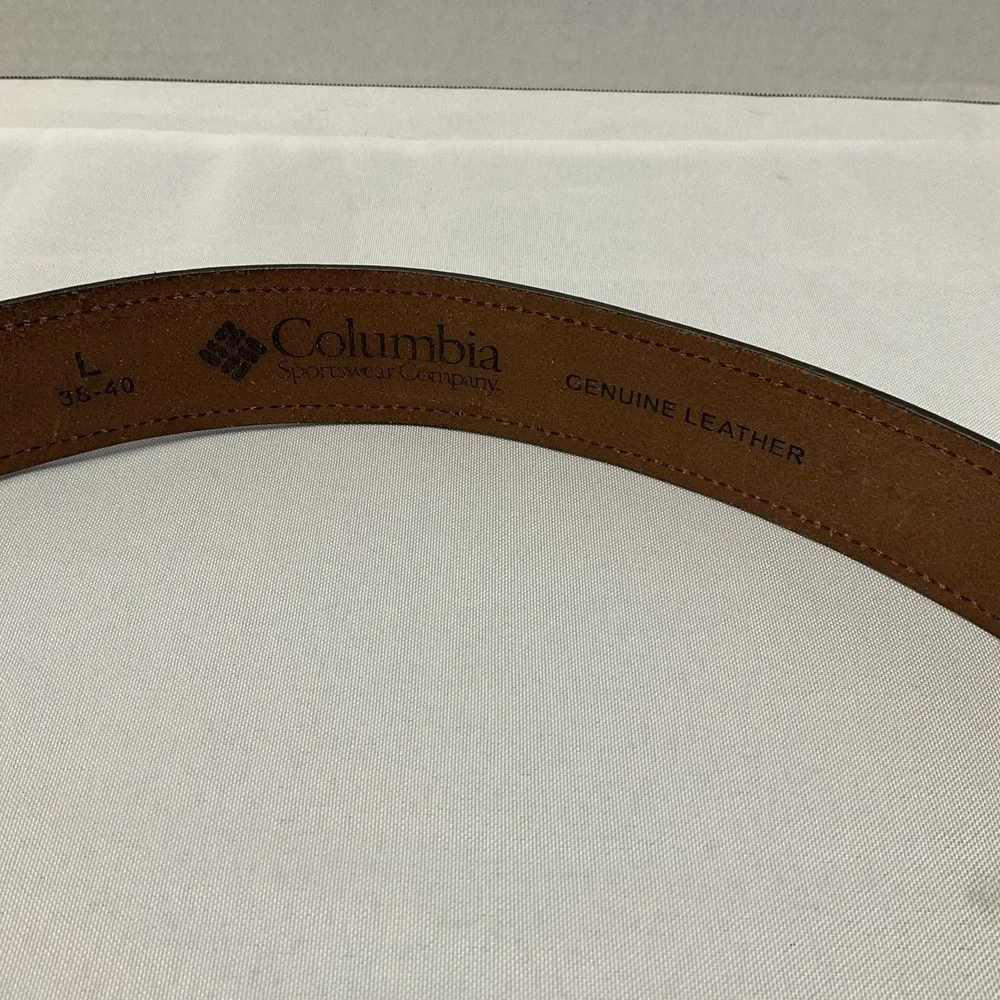 Columbia Sportswear Co Brown Genuine Leather Belt Sz‎ 38 Style 95 11CO02A9
